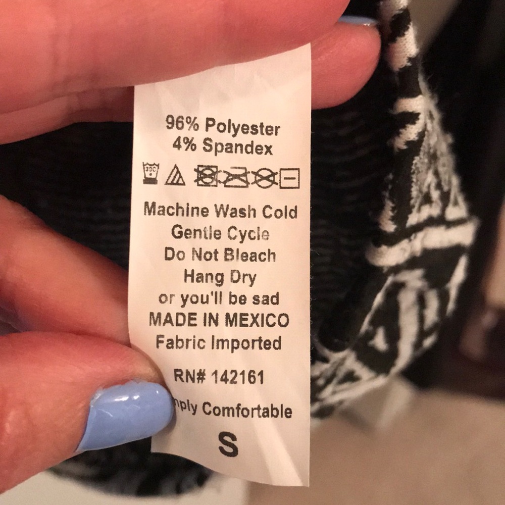 Lularoe Black and White Aztec Amelia - Picture 4 of 5